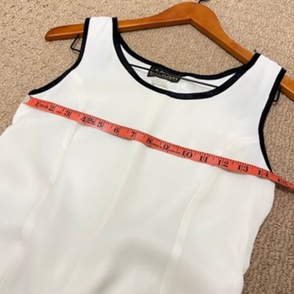 Vintage Tiered Dress with Satin Accents Cream Black – Small - Picture 6 of 9